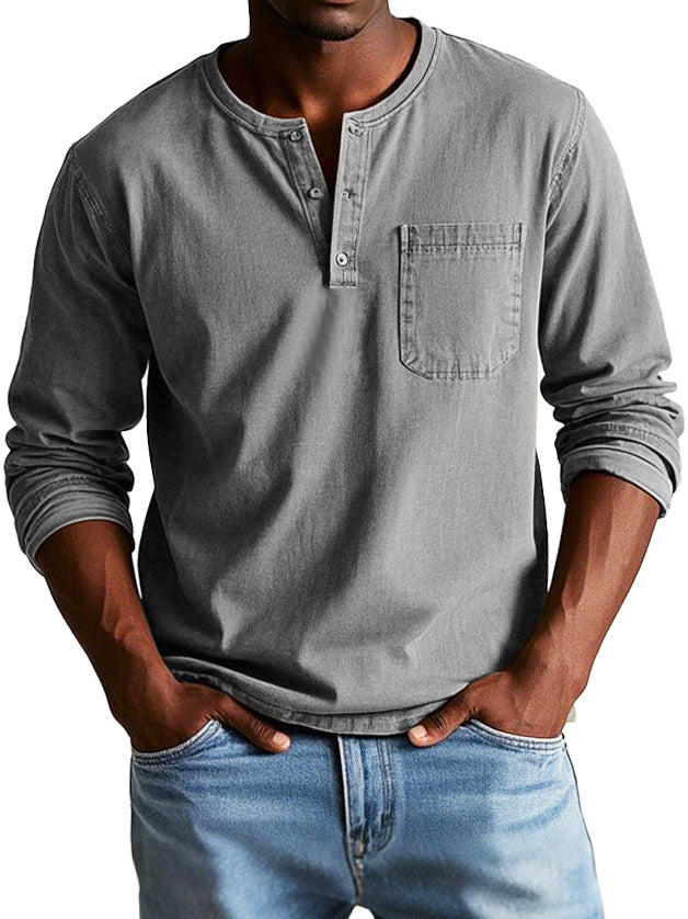 Richard™ |Vintage Shirt met Lange Mouwen
