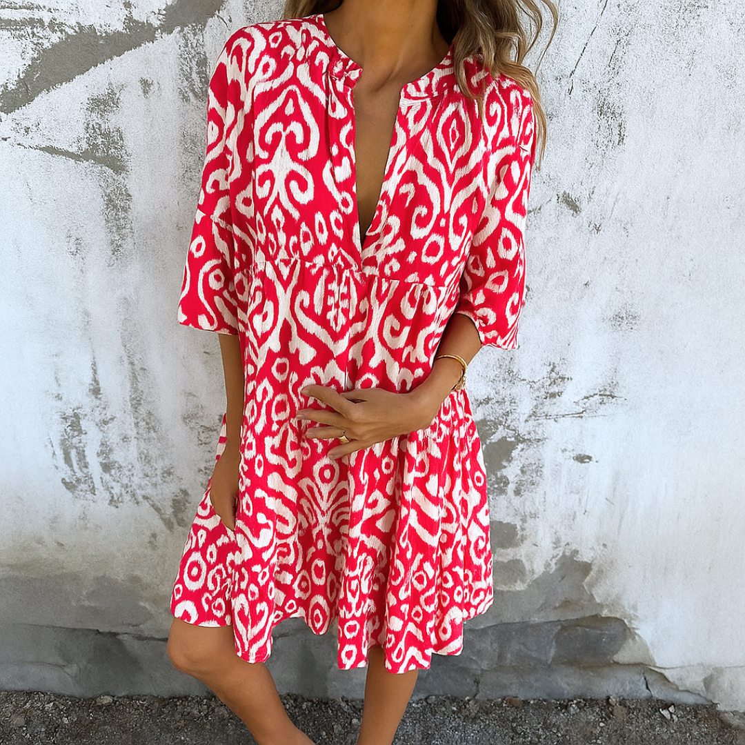 Lianne™ | Elegante Midi-jurk Met V-Hals