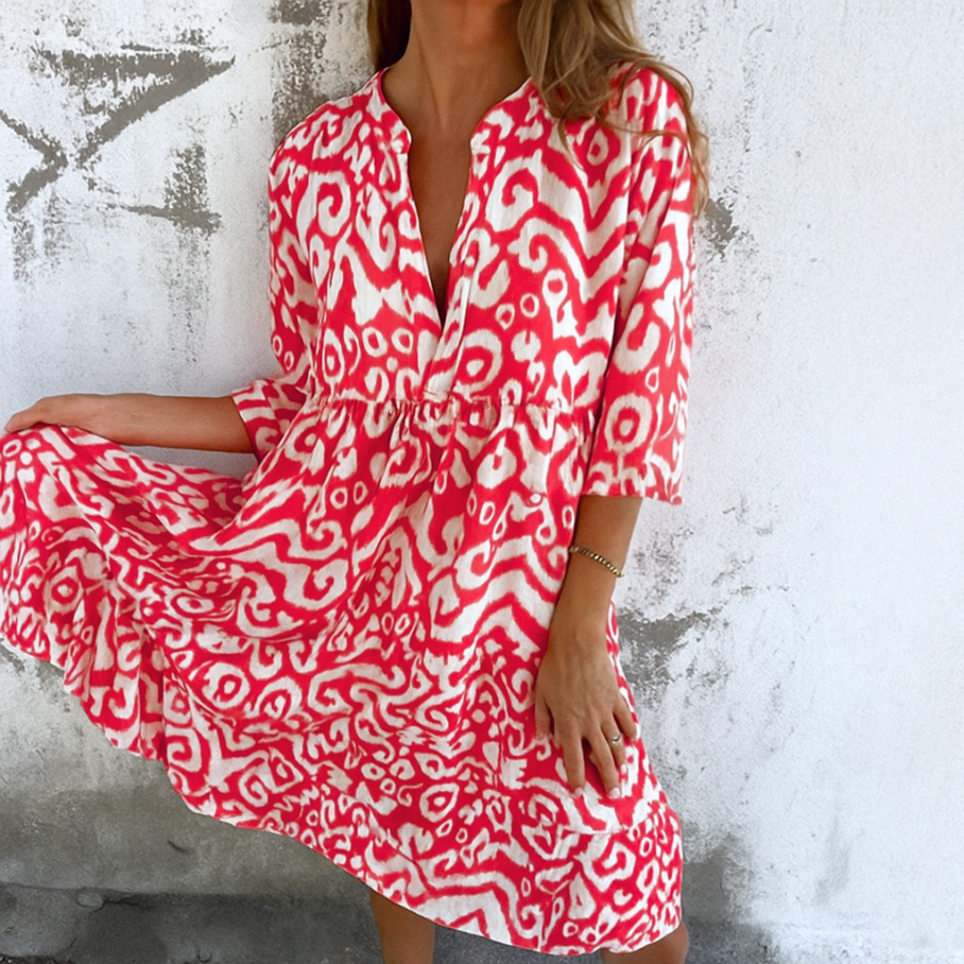 Lianne™ | Elegante Midi-jurk Met V-Hals