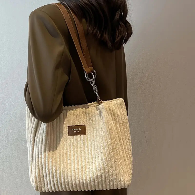 Pleun™ |Stijlvolle Corduroy draagtas