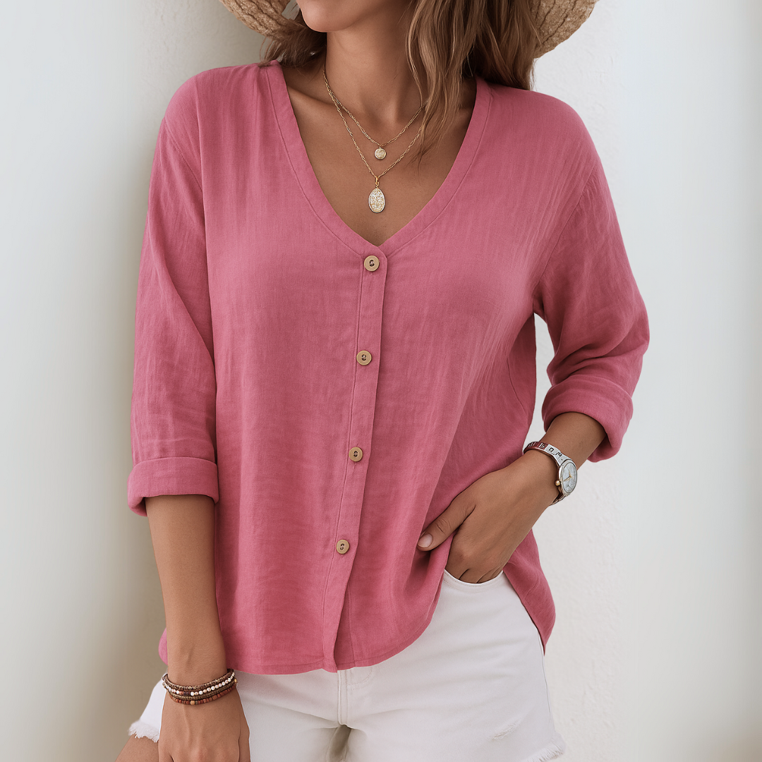 Lieke™ | Relaxte Blouse met Knopen