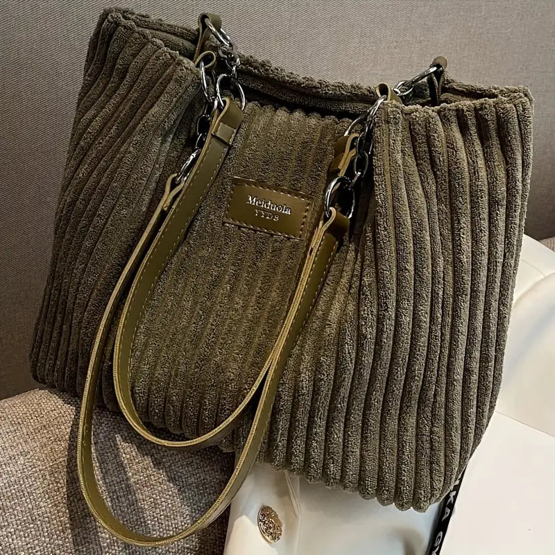 Pleun™ |Stijlvolle Corduroy draagtas