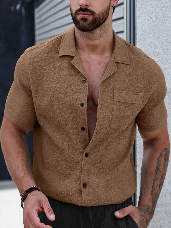 Sven™ | CasualCool Shirt Met Patchzak