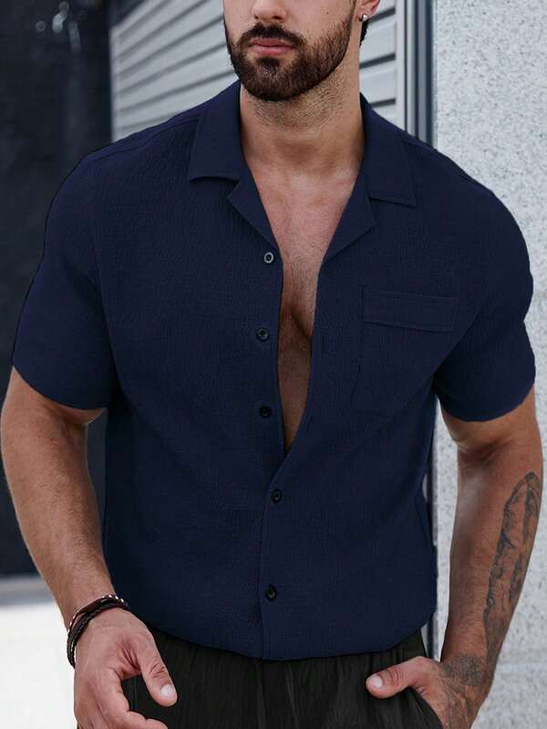 Sven™ | CasualCool Shirt Met Patchzak