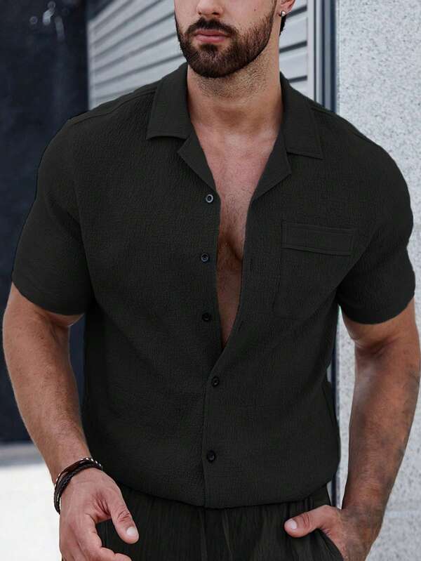 Sven™ | CasualCool Shirt Met Patchzak