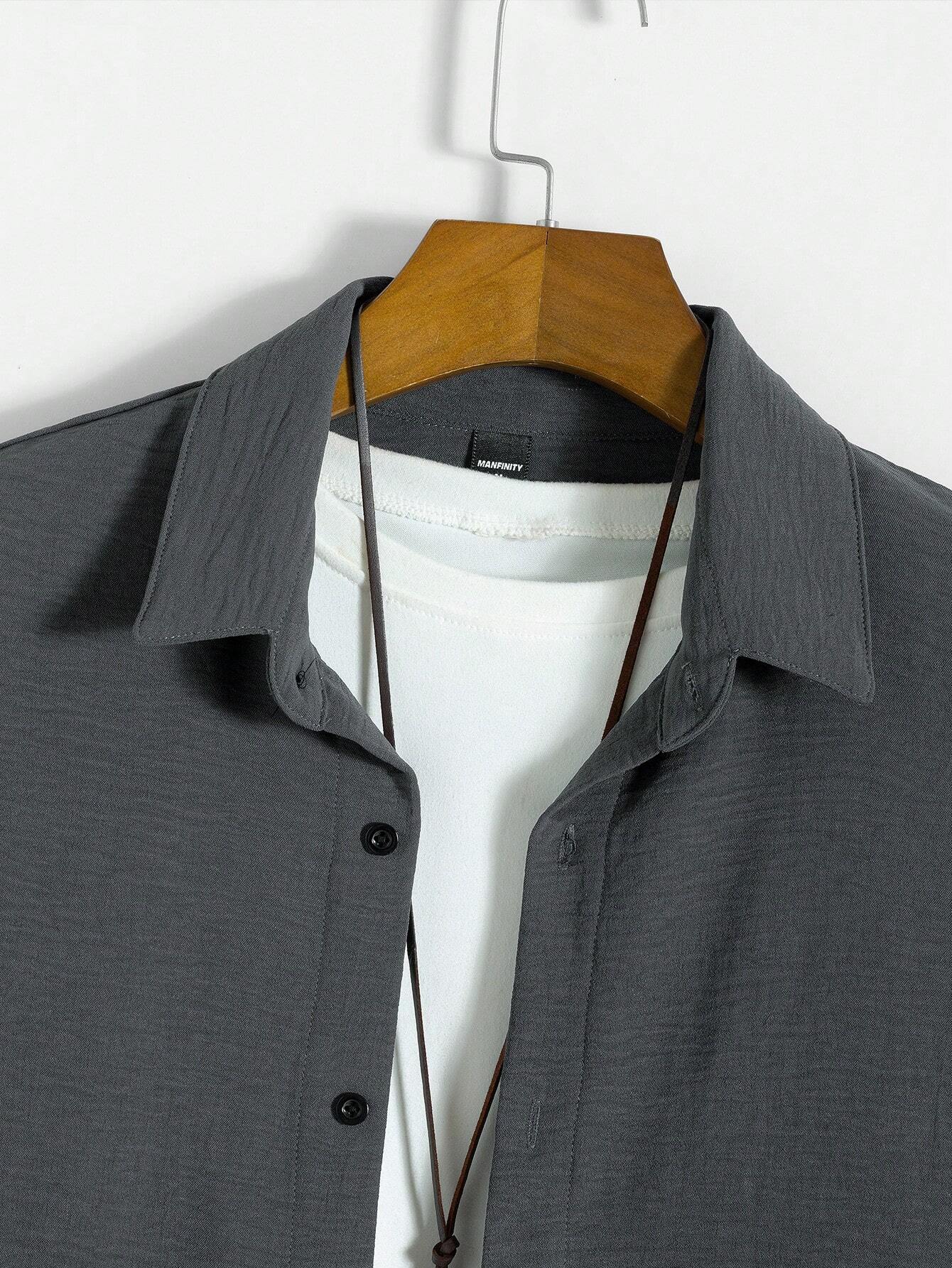 Henk™ | CasualCool Overhemd Met Zakpatch
