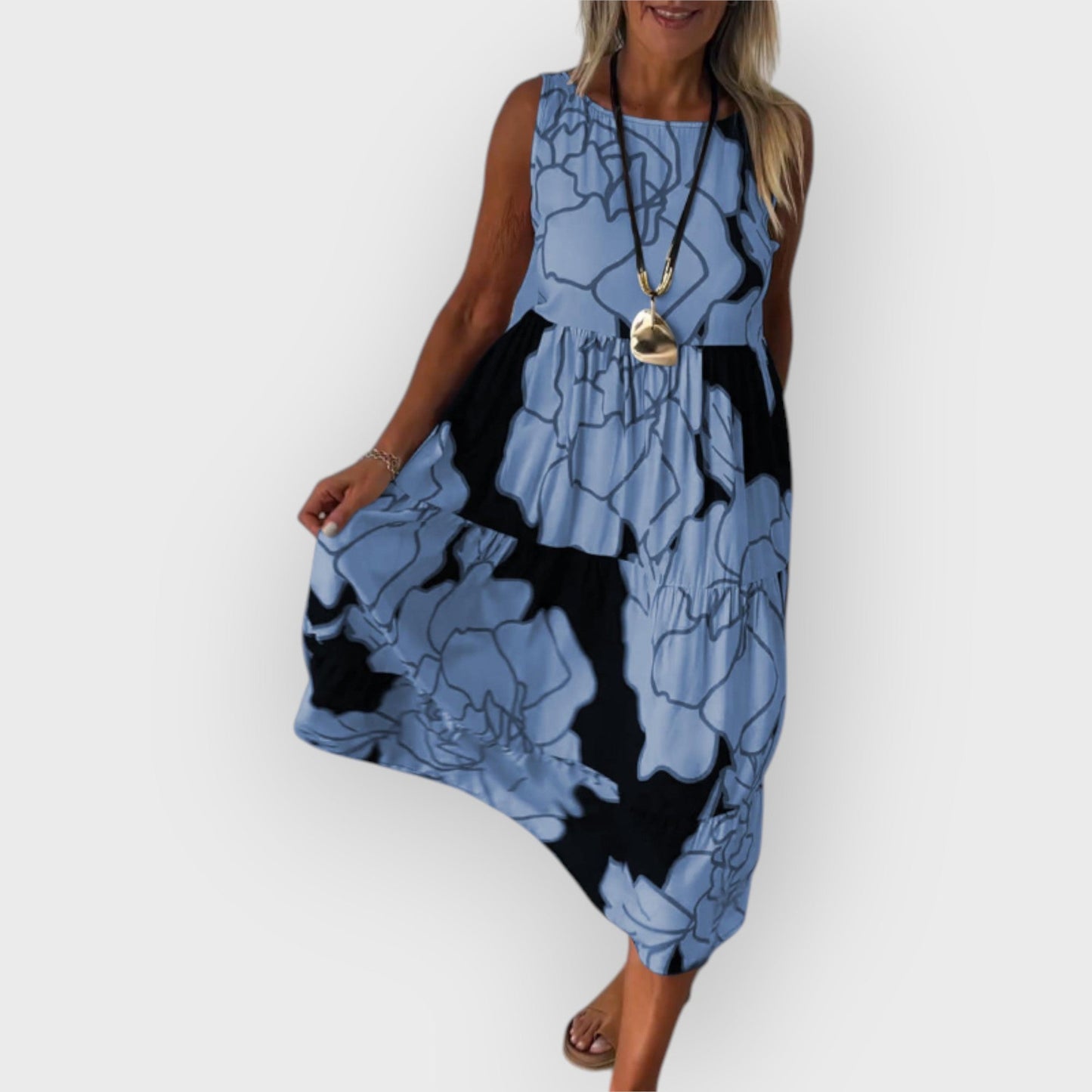 Lieke™ | Off-Shoulder Jurk met Bloemenprint
