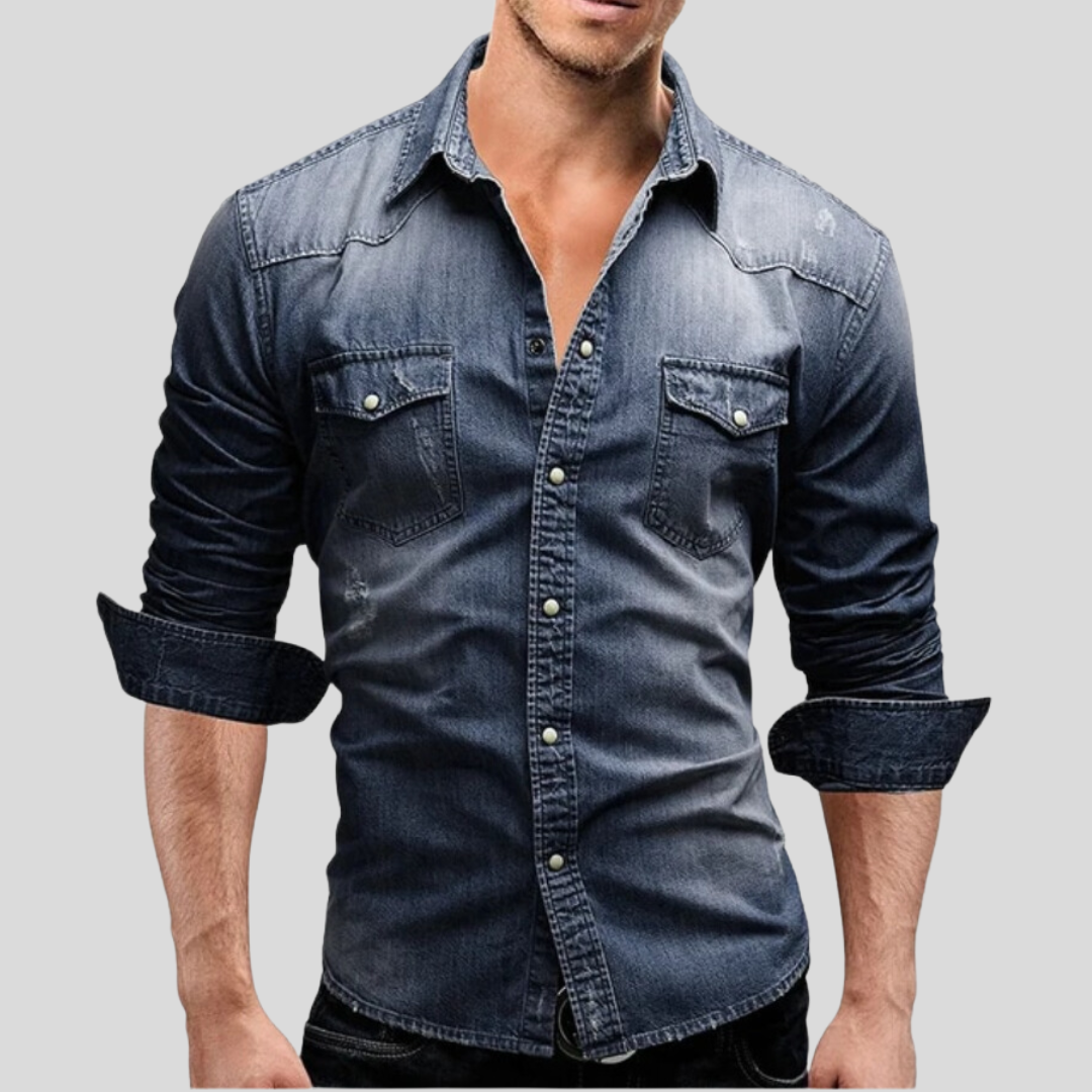 Jaxx™|Comfortabel Denim Overhemd
