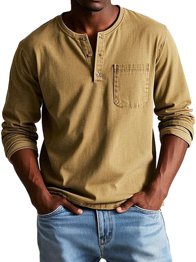 Richard™ |Vintage Shirt met Lange Mouwen