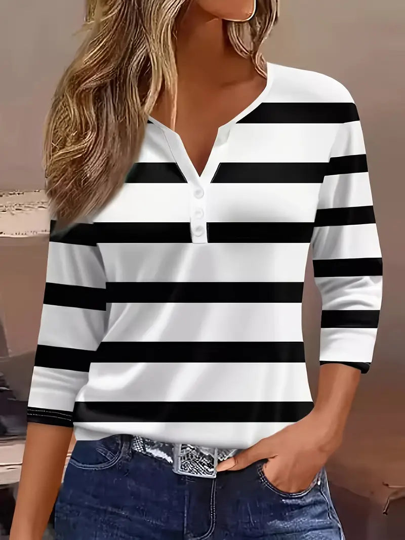Anouk™ | Gestreepte V-Hals Top