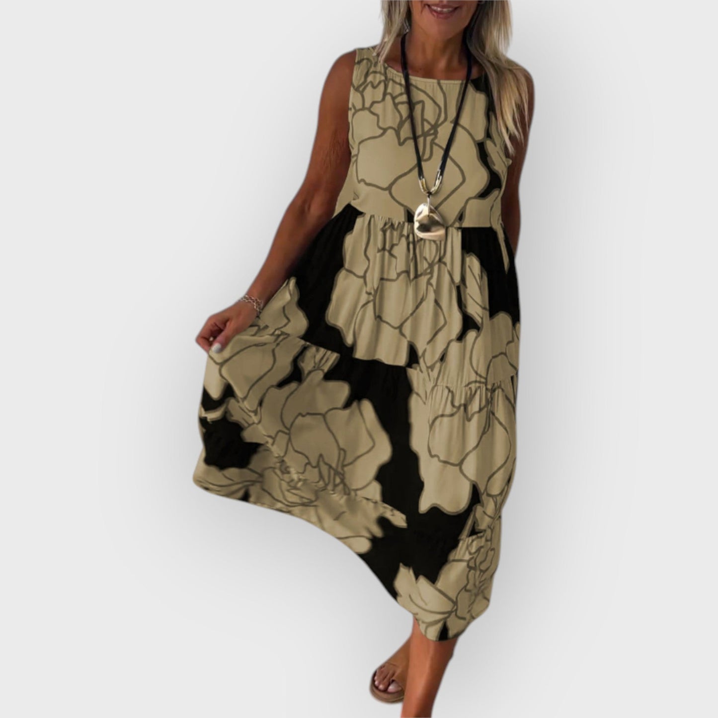 Lieke™ | Off-Shoulder Jurk met Bloemenprint