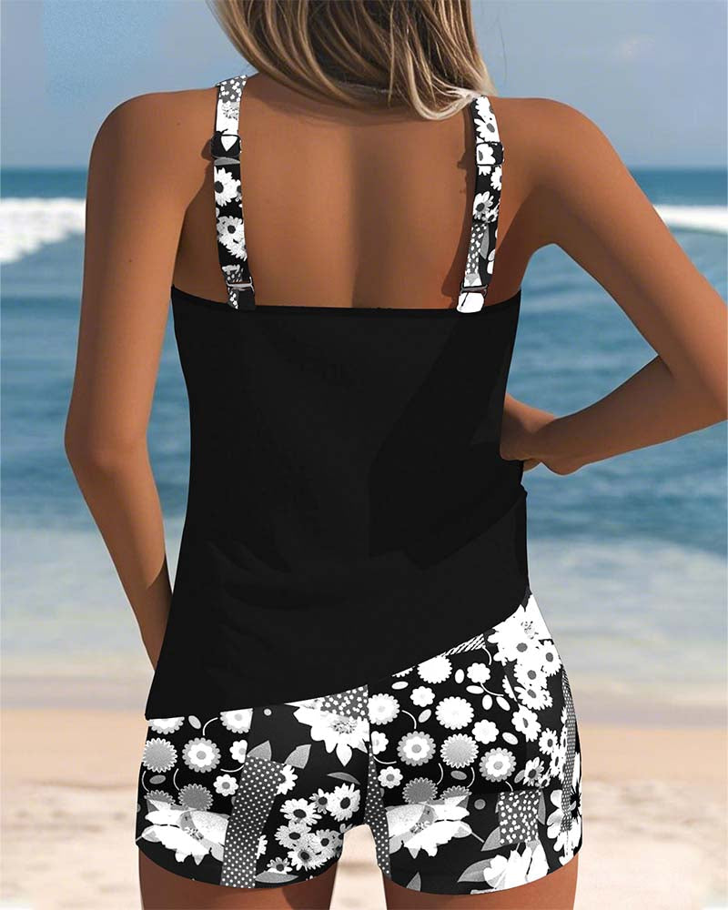 Saskia™ | Tweedelige Badset Met Bloemenprint