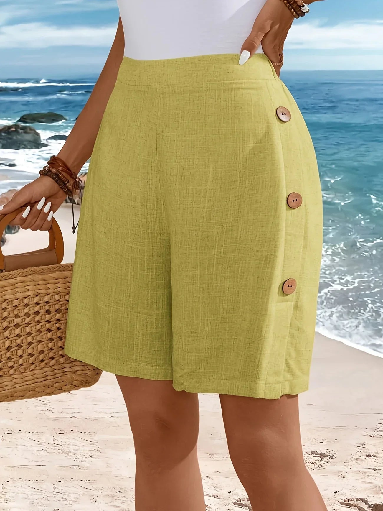 Noa™ | Comfortabele Shorts Met Knopaccent