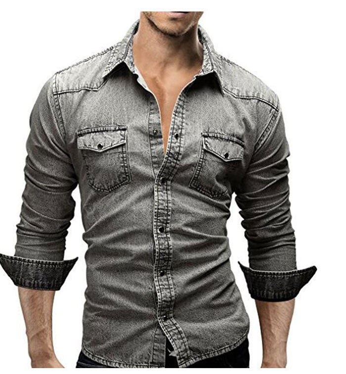 Jaxx™|Comfortabel Denim Overhemd