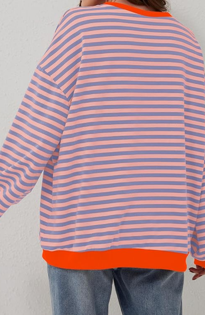 Catje™|Oversized Trui met Levendige Strepen