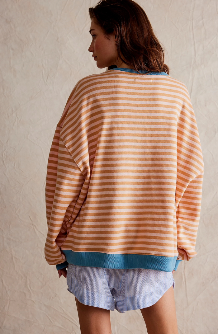 Catje™|Oversized Trui met Levendige Strepen