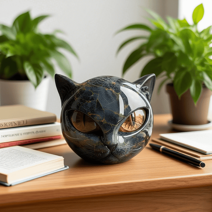 Nynke™ | Mystieke Kattenkop Sculptuur