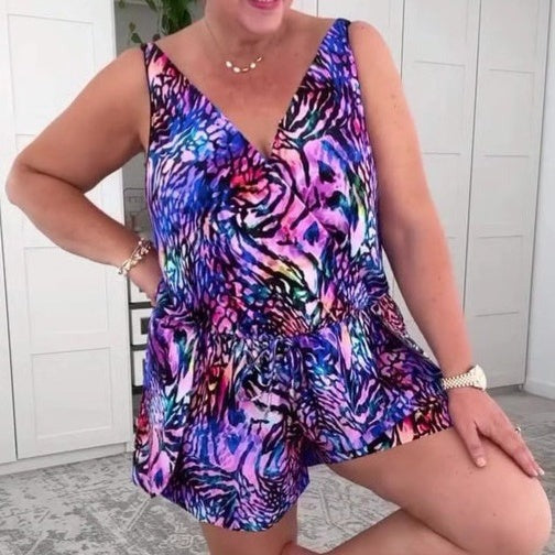 Marit™ | Mouwloze Print Strandjurk