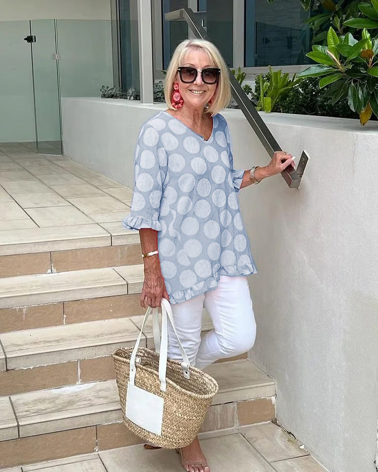 Eline™ | Stijlvolle V-hals Blouse