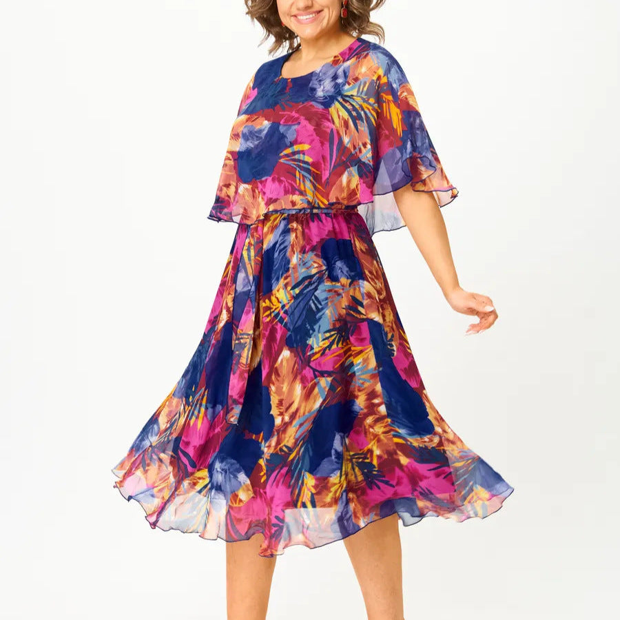 Mariska™ | Comfortabele Plus Size Chiffon Jurk