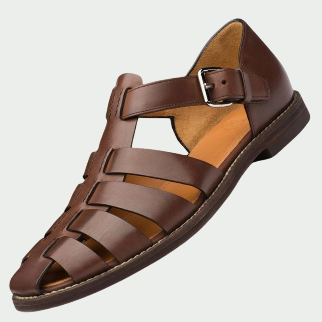 Wouter™ | Leren Gladiatorsandalen