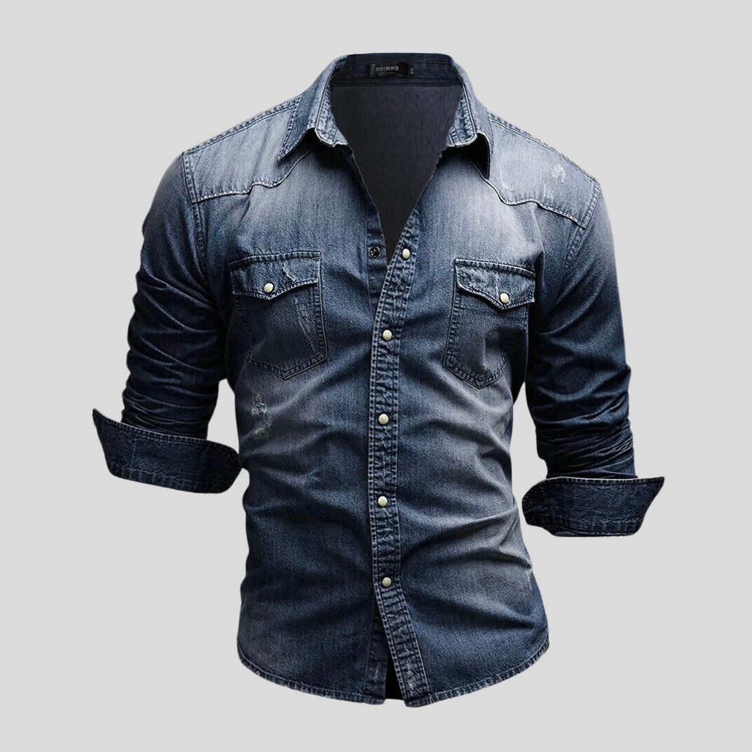 Jaxx™|Comfortabel Denim Overhemd