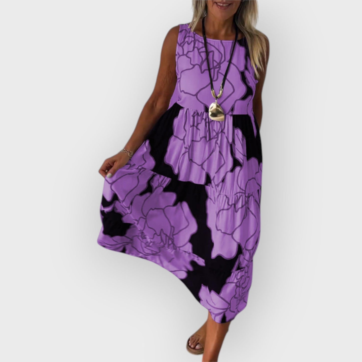 Lieke™ | Off-Shoulder Jurk met Bloemenprint