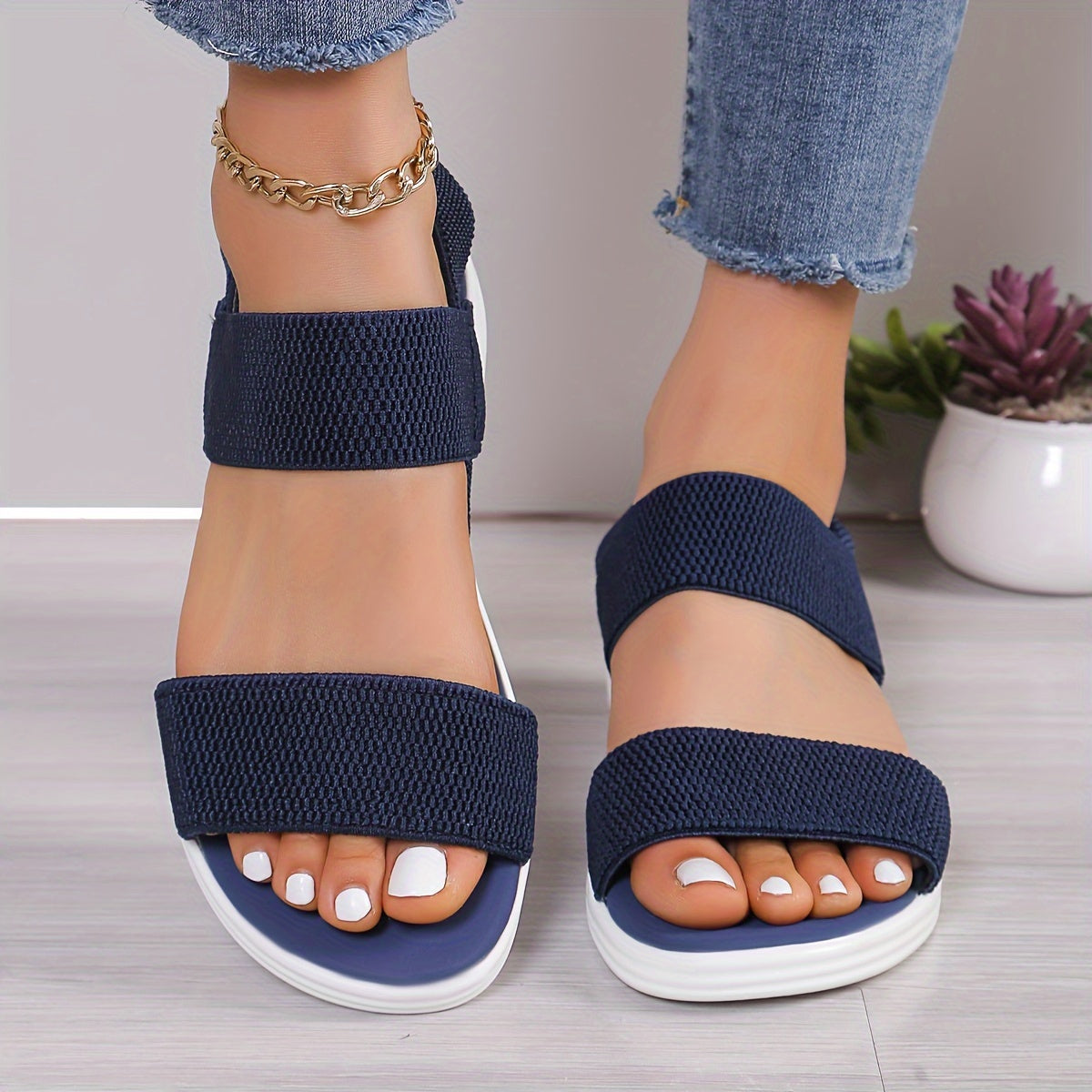 June™|Lichtgewicht Stretch Sandalen