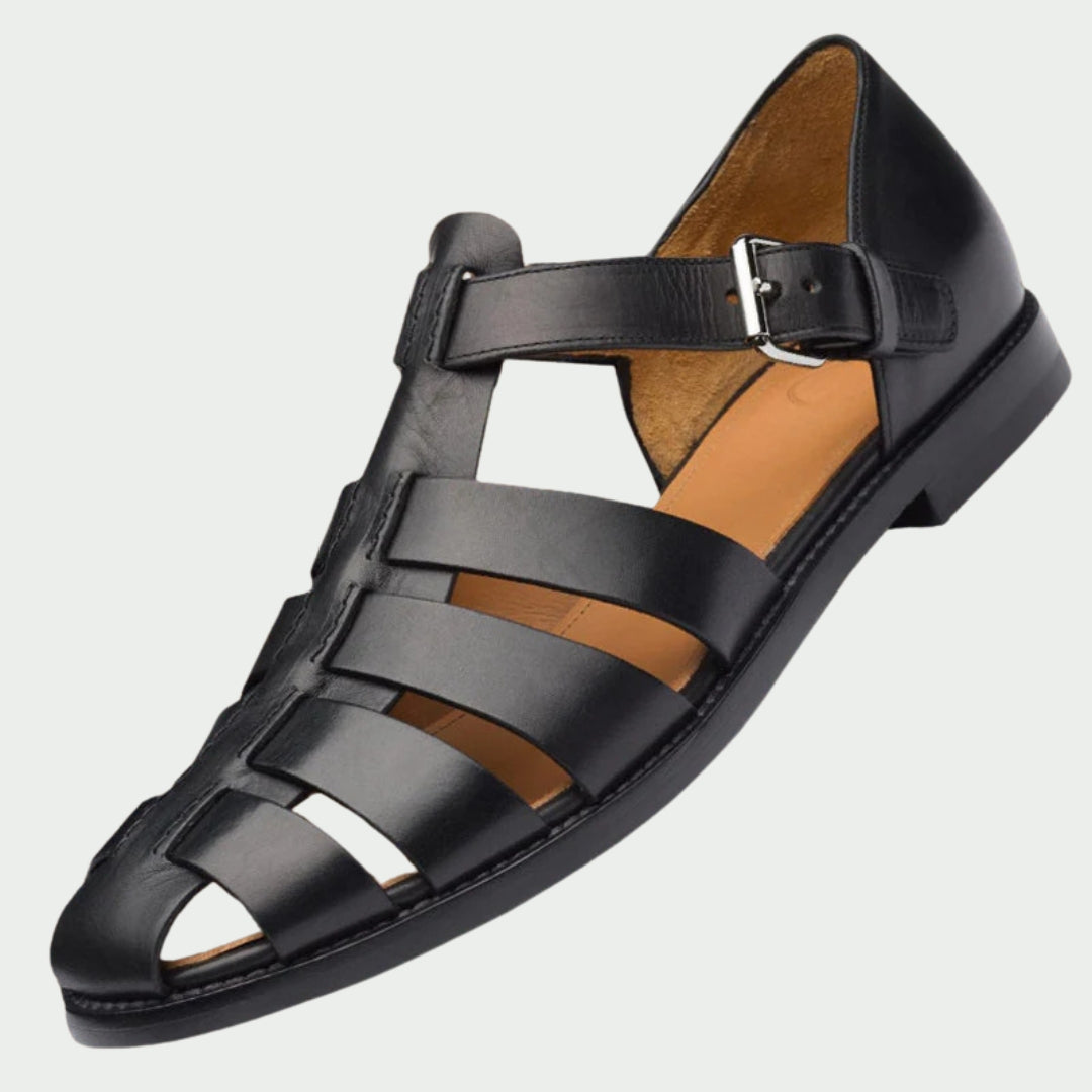 Wouter™ | Leren Gladiatorsandalen