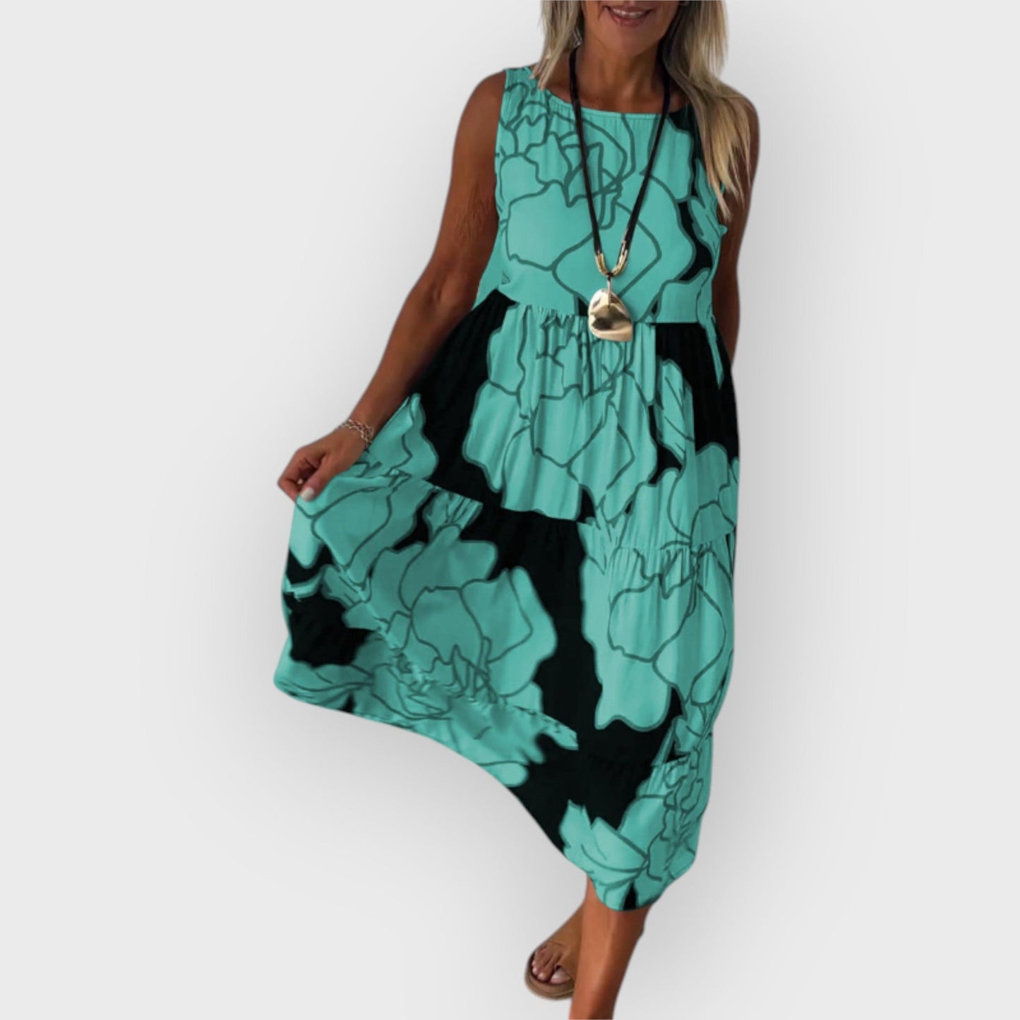 Lieke™ | Off-Shoulder Jurk met Bloemenprint