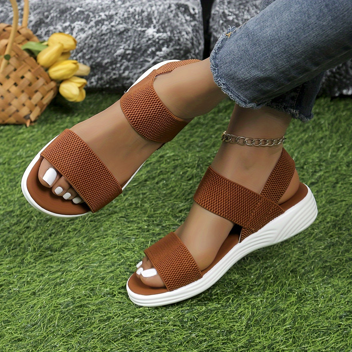 June™|Lichtgewicht Stretch Sandalen