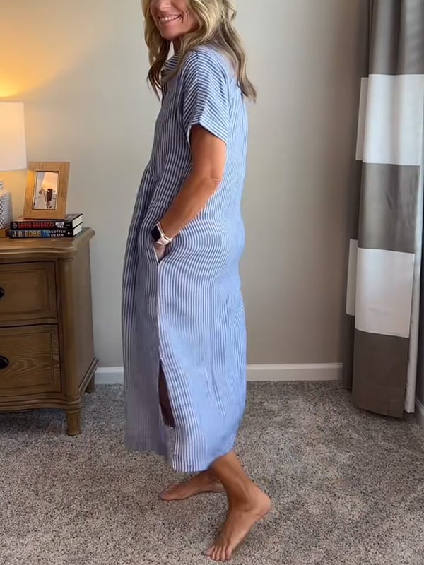 Carlijn™ | Gestreepte Maxi Blousejurk