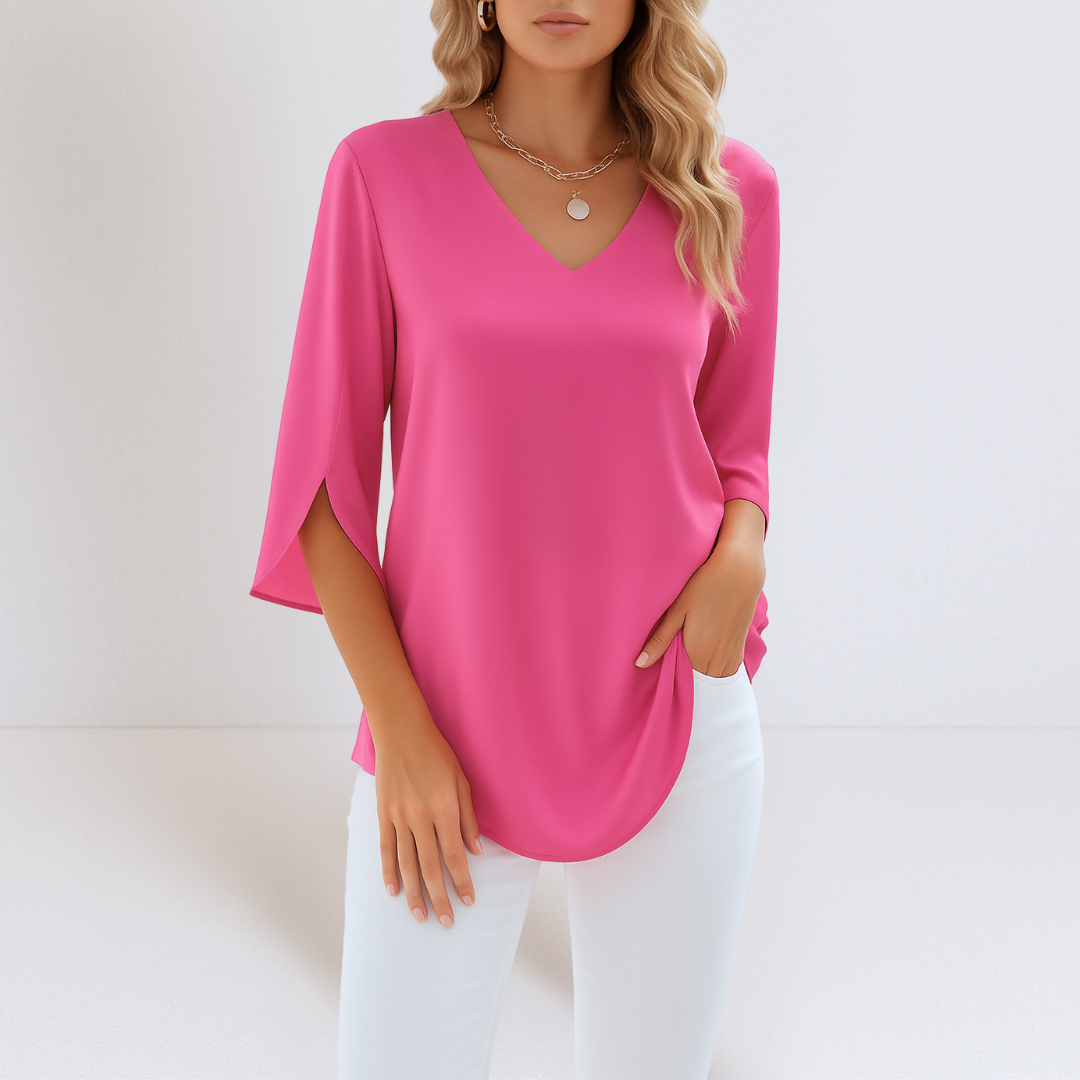 Daphne™ | Elegante Top Met Splitmouwen