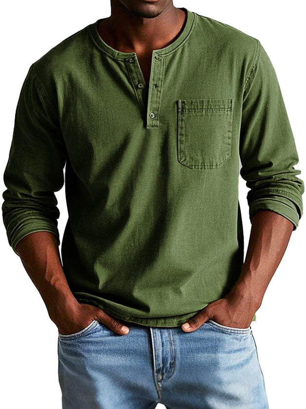 Richard™ |Vintage Shirt met Lange Mouwen