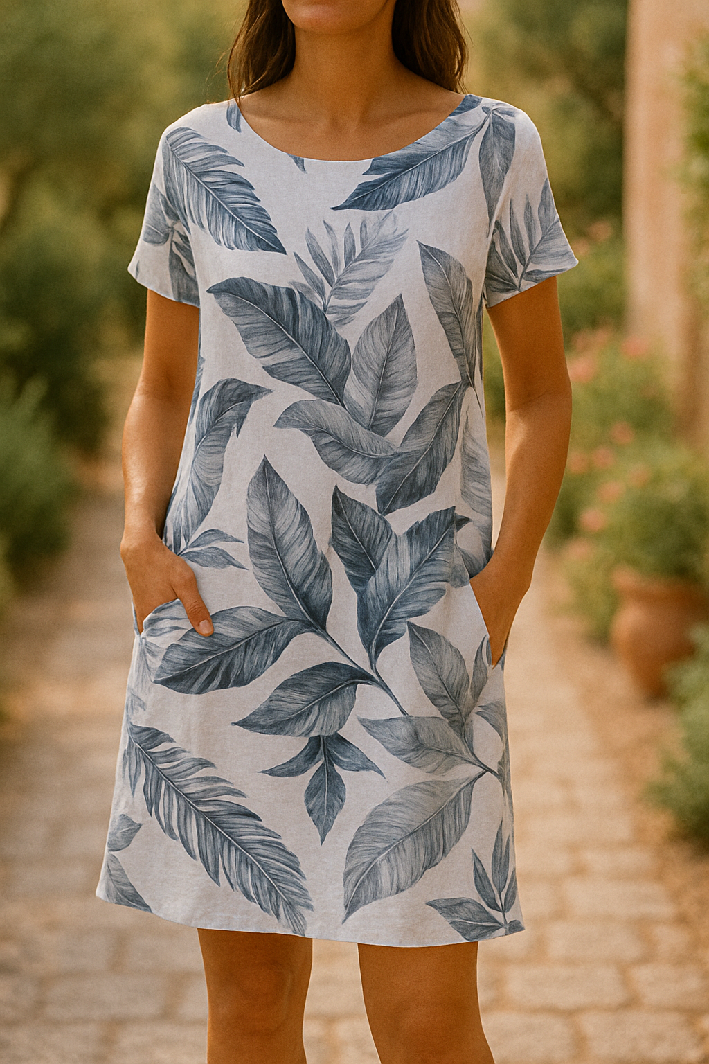 Livia™ | Elegante Jurk van Katoen & Lin