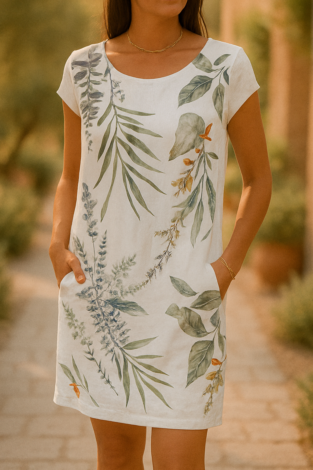 Livia™ | Elegante Jurk van Katoen & Lin
