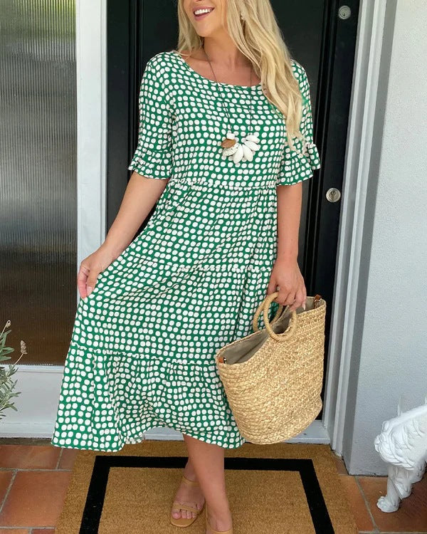 Liesbeth™ | Relaxed Tiered Midi Jurk