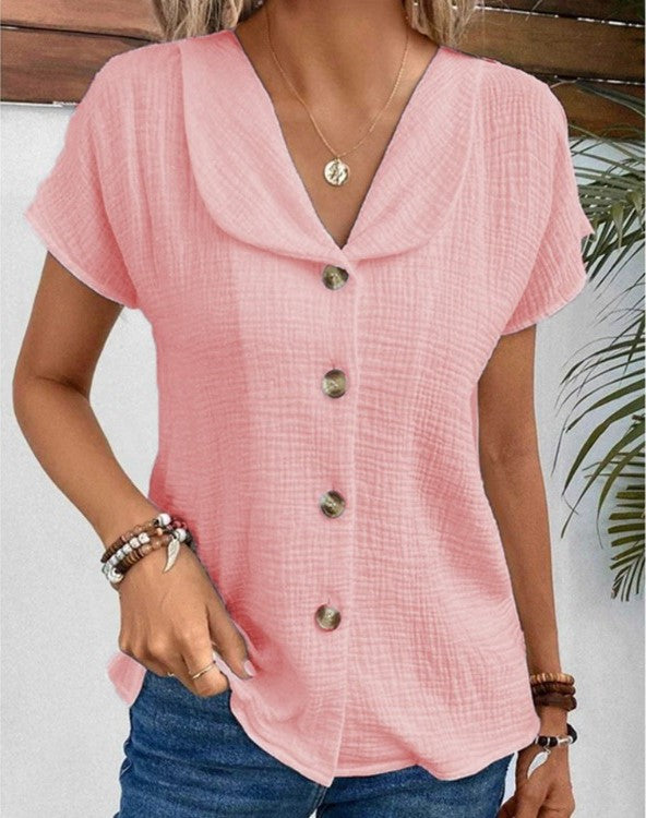 Noor™ | Blouse met Kraag en Knopen