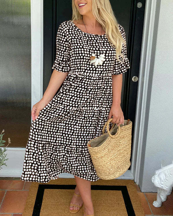 Liesbeth™ | Relaxed Tiered Midi Jurk