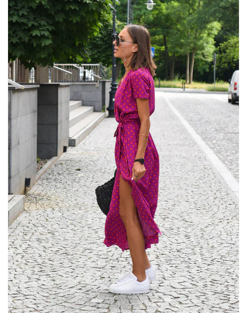 Saskia™ | Elegante V-hals Jurk