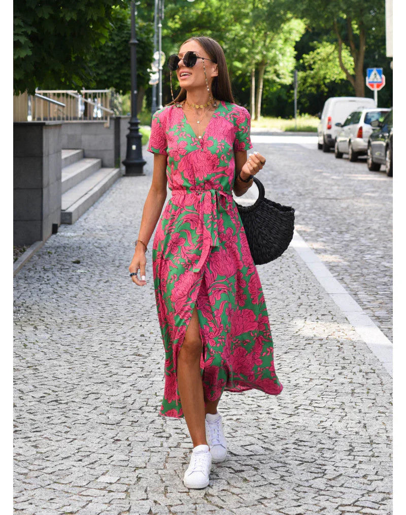 Saskia™ | Elegante V-hals Jurk
