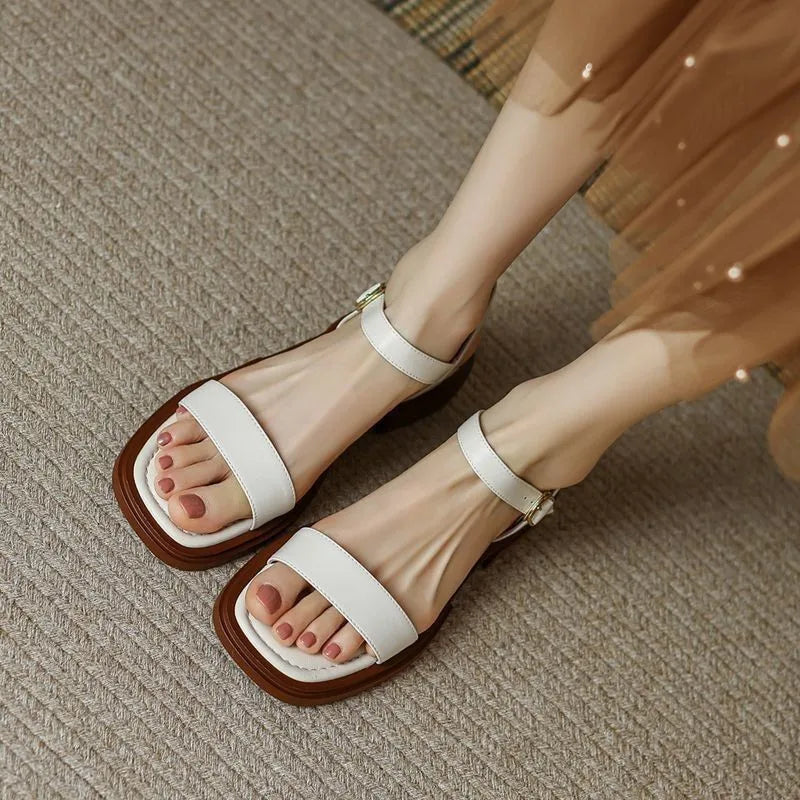 Mariska™ | Juneya Leren Sandalen