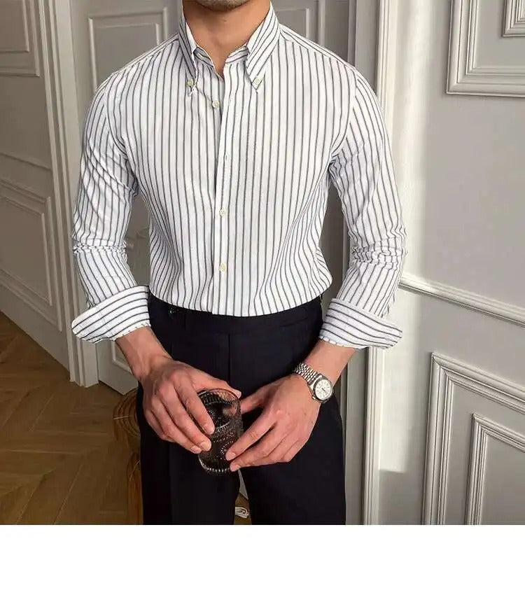 Thomas™ | Retro Gestreept Overhemd