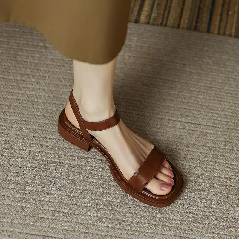 Mariska™ | Juneya Leren Sandalen