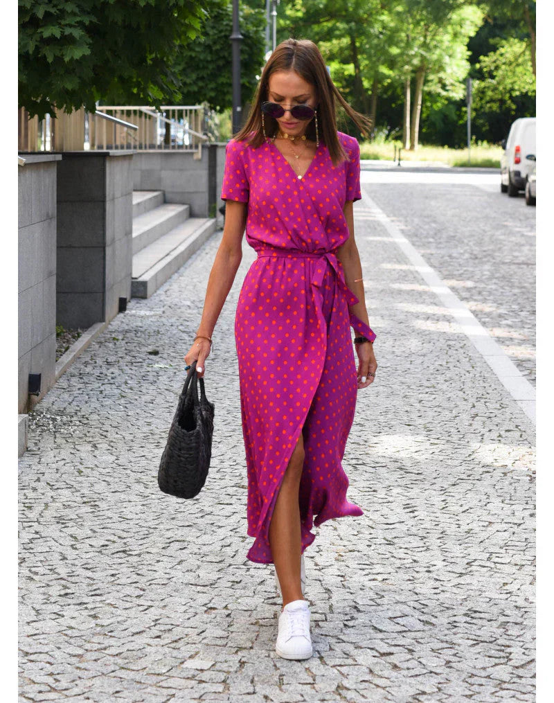 Saskia™ | Elegante V-hals Jurk