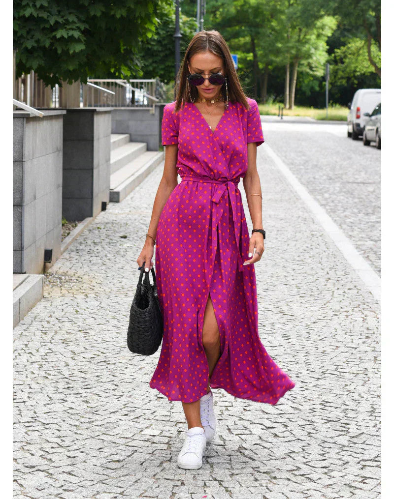 Saskia™ | Elegante V-hals Jurk