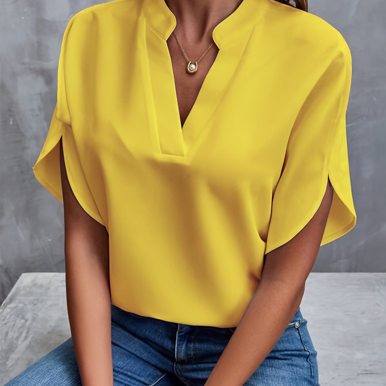 Amira™|Gedrapeerde blouse