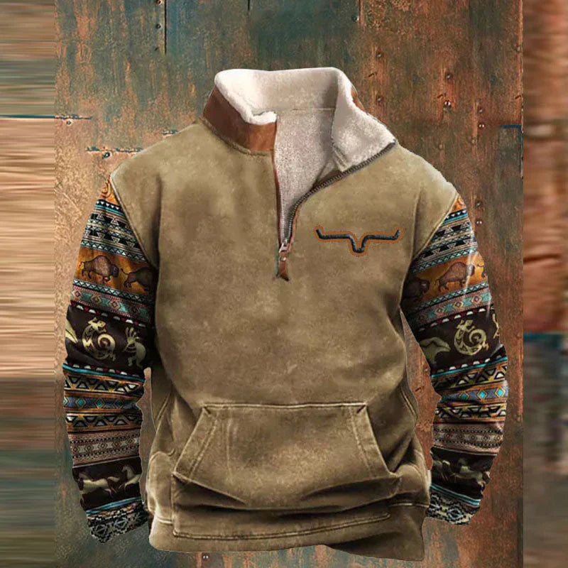 SVEN™ | Vintage trui met Rits