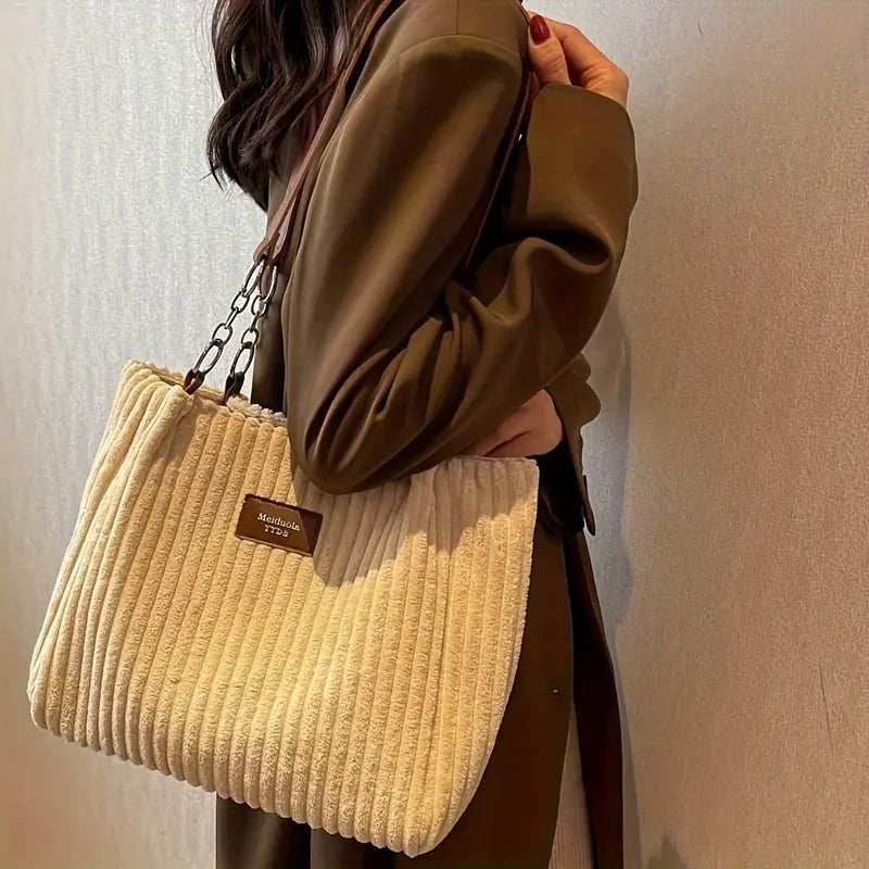 Pleun™ |Stijlvolle Corduroy draagtas