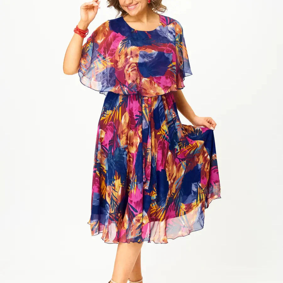 Mariska™ | Comfortabele Plus Size Chiffon Jurk